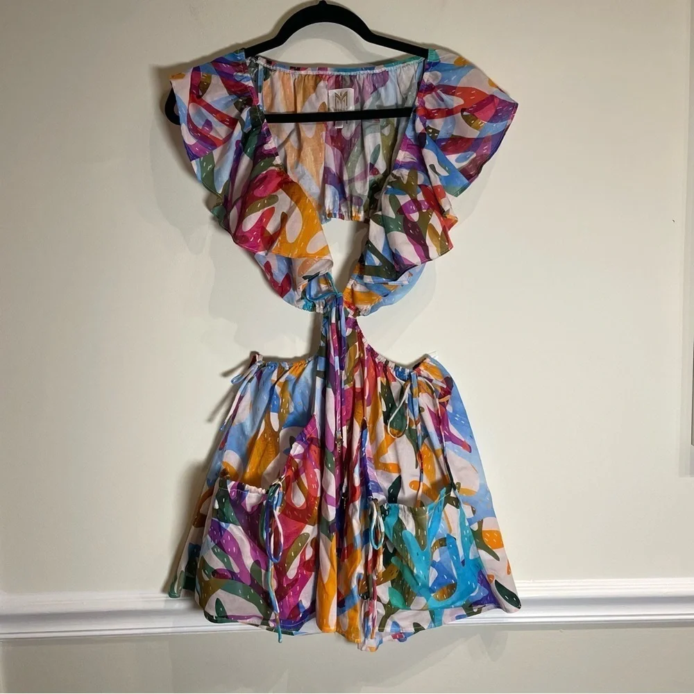 Milly Cabana Delilah Under The Sea Dress Rainbow Multi Cotton XS - Picture 6 of 10